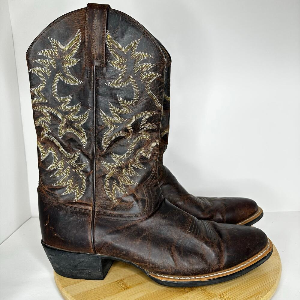 Ariat 10010289 Heritage R Toe Western Cowboy Boots Brown Leather Mens Size 12D